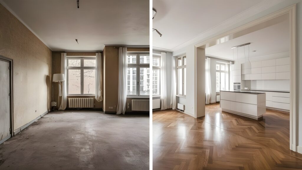 kuhinja prije i nakon